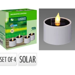 Solcelle Fyrfadslys Hvid