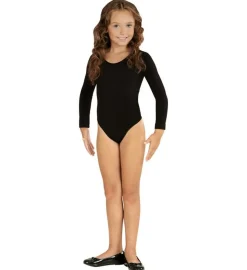 Sort Langærmet Body Børnekostume