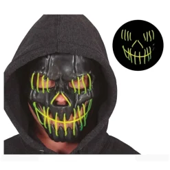 Sort Smilende Maske Med Lys