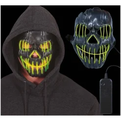Sort Smilende Maske Med Lys