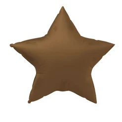 Stjerne Folieballon Chokoladebrun
