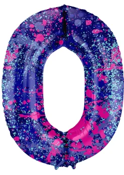 Stor Talballon Splash Lilla/Pink