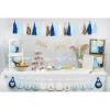 Stork Babyshower Guirlande Lyseblå