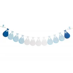 Stork Babyshower Guirlande Lyseblå
