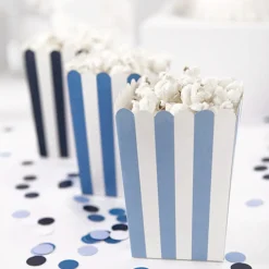 Stribede Popcornbægre Blå