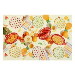 Stribede Servietter Pastel Multi