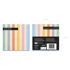 Stribede Servietter Pastel Multi