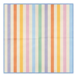 Stribede Servietter Pastel Multi