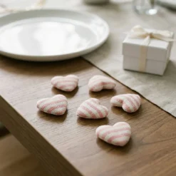 Stribede Hjerte Konfetti Pastelrosa