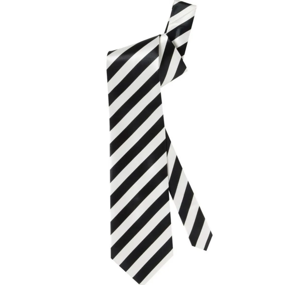 Stribet Slips Sort/Hvid