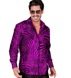 Stribet Zebraskjorte Pink