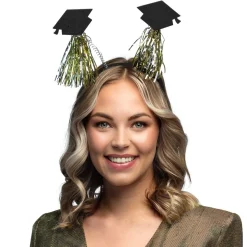 Studenter Hårbøjle Sort/Guld