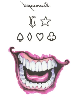 Suicide Squad® Joker Falske Tatoveringer