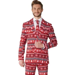 Suitmeister® Nordic Pixel Jakkesæt Rød