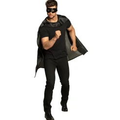 Superhelt Kappe & Øjenmaske Sort