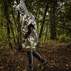 Survival Nødtermisk Poncho Sølv