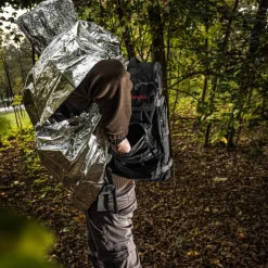 Survival Nødtermisk Poncho Sølv