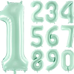 Tal Folieballon Pastel Grøn 72 cm