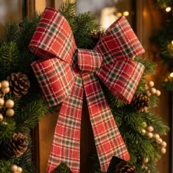 Tartan Julesløjfe Rød