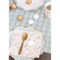 Ternede Picnic Paptallerkener Grøn