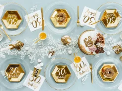 30th Birthday Paptallerkener Guld