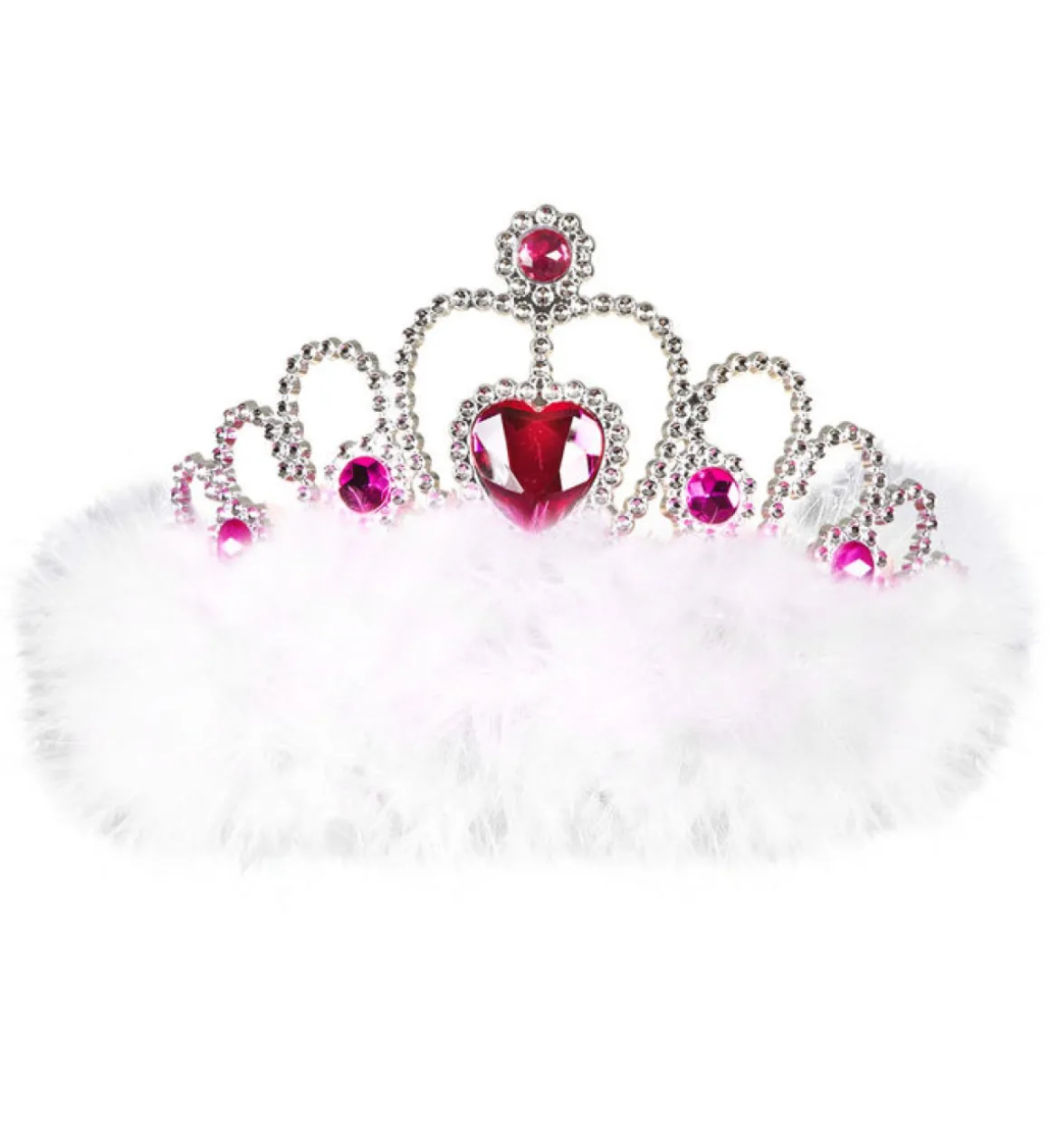 Tiara Med Hvide Fjer