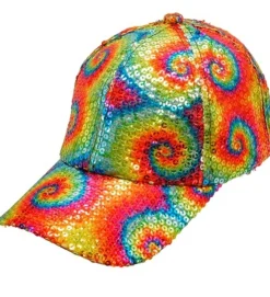 Tie-Dye Paillet Kasket Regnbue