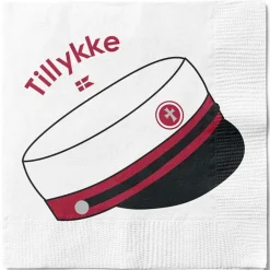Tillykke Student Servietter Rød