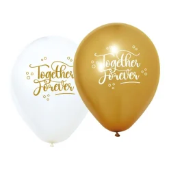 Together Forever Latexballoner Hvid/Guld