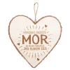 Træhjerte Dekoration Verdens Bedste Mor
