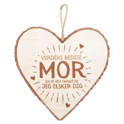 Træhjerte Dekoration Verdens Bedste Mor