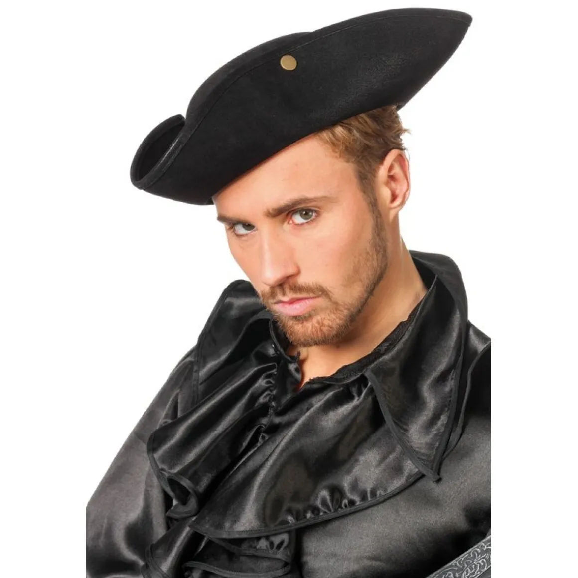 Tricorne Pirathat Sort