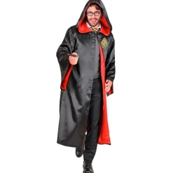 Troldmandskåbe Kostume Sort/Rød