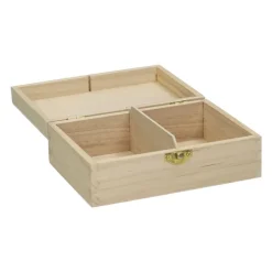 Trææske Med Klaplåg