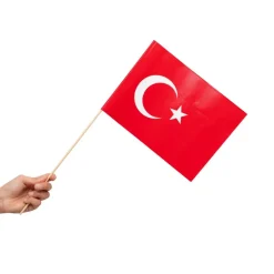 Tyrkiet Flag På Pinde