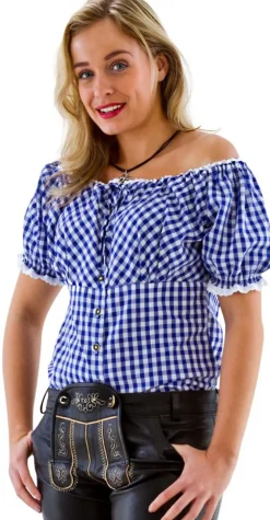 Tyrolerbluse Blå