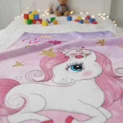 Unicorn Fleecetæppe