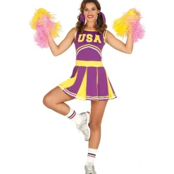 USA Cheerleader Kostume Lilla