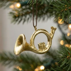 Valdhorn Julepynt Guld