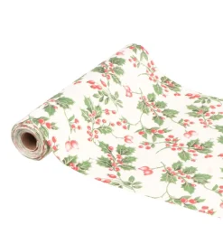 Velour Bordløber Mistelten Hvid