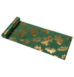 Velour Guldblad Bordløber Grøn