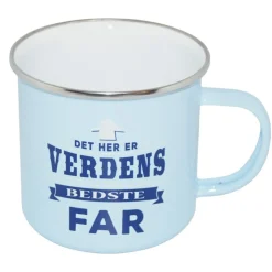 Verdens Bedste Far Retro Emaljekrus