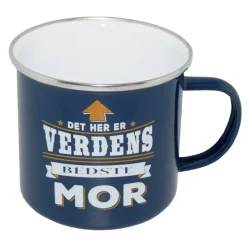 Verdens Bedste Mor Retro Emaljekrus