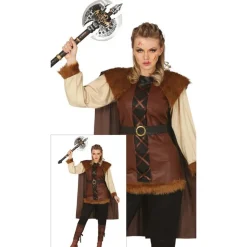 Vikingekriger Kostume Brun