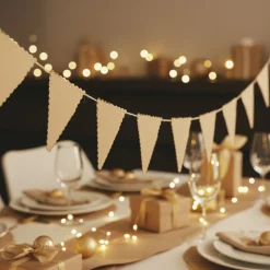 Vimpelguirlande Kraft/Guld
