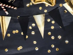 Vimpelguirlande Sort/Guld