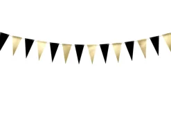 Vimpelguirlande Sort/Guld