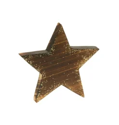 Vintage Træstjerne Guld