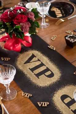 VIP Bordløber Glitter Guld