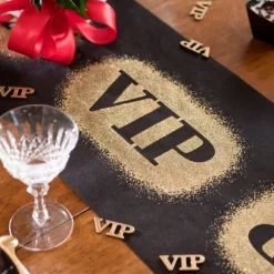 VIP Bordløber Glitter Guld